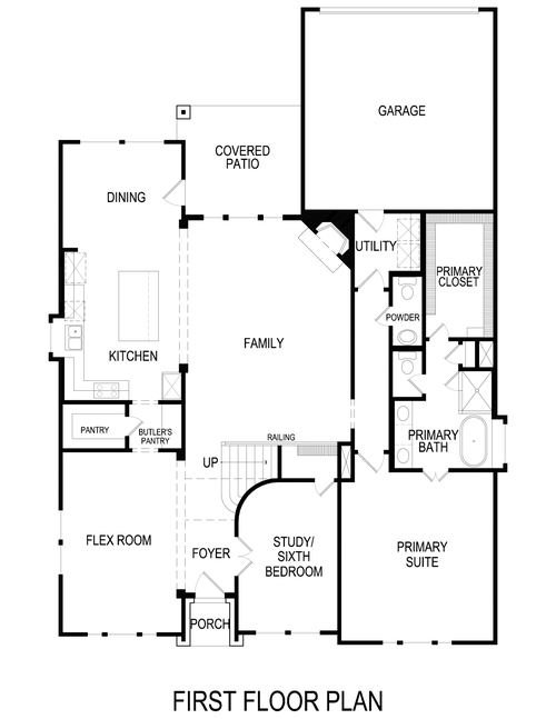 Hillcrest 45 2R-CW (w/Media) - Floor Plan 1