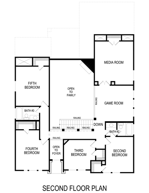 Hillcrest 45 2R-CW (w/Media) - Floor Plan 2